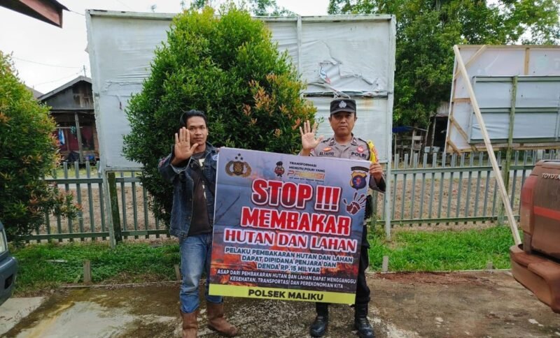 TargetNews.ID/Redaksi/Foto/Polsek Maliku, Polres Pulang Pisau, Polda Kalteng, memberikan sosialisasi dan imbauan kepada masyarakat tentang Kecamatan Maliku, Senin (17/11/2025) pagi.