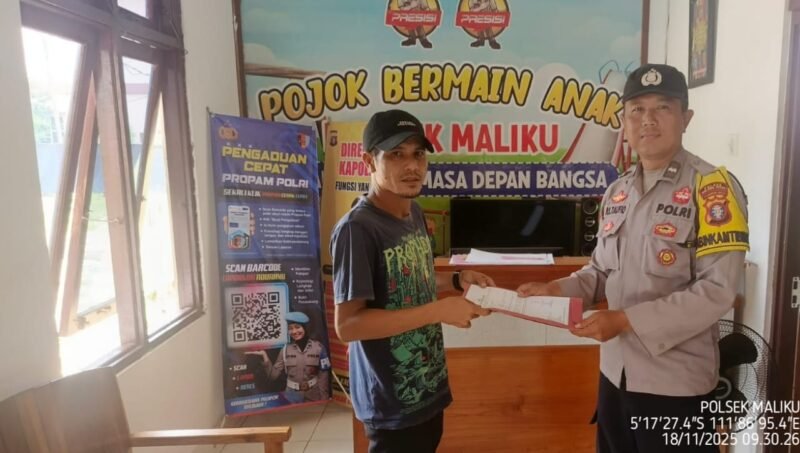 Polsek Maliku Sambangi Masyarakat dengan Beri Imbauan