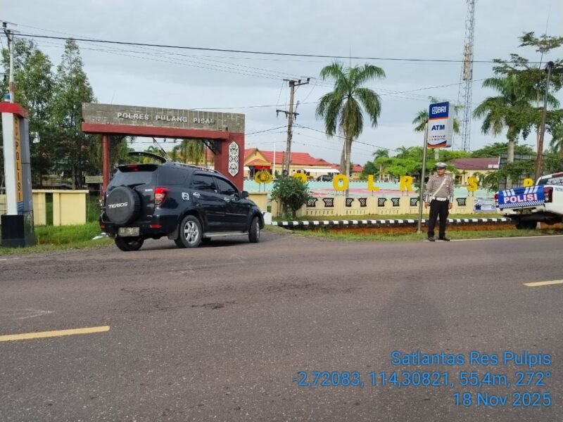 Satlantas Polres Pulang Pisau Gelar Pengaturan Pagi