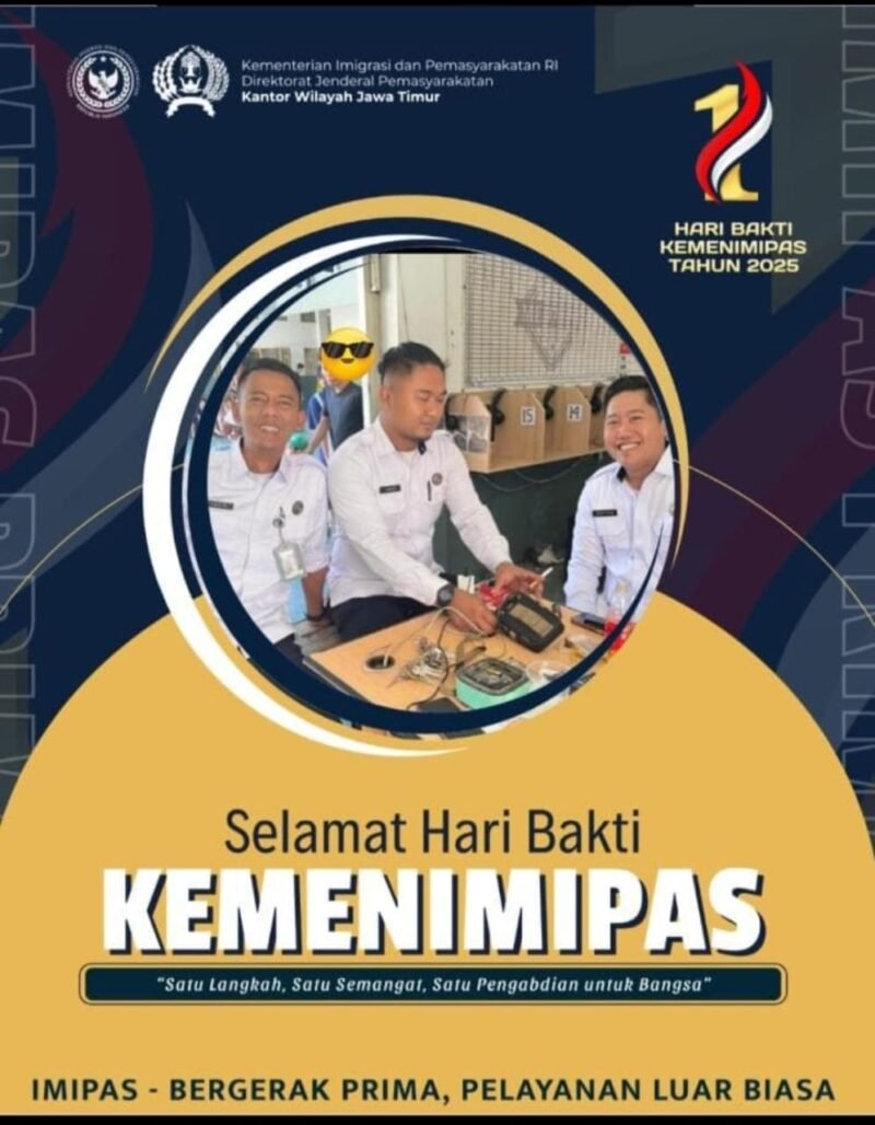 Foto: Di Balik Seragam Ada, Hati: Yasin dan Staf Rutan Medaeng Rayakan Hari Bakti Kemenimipas dengan Ketulusan Pengabdian