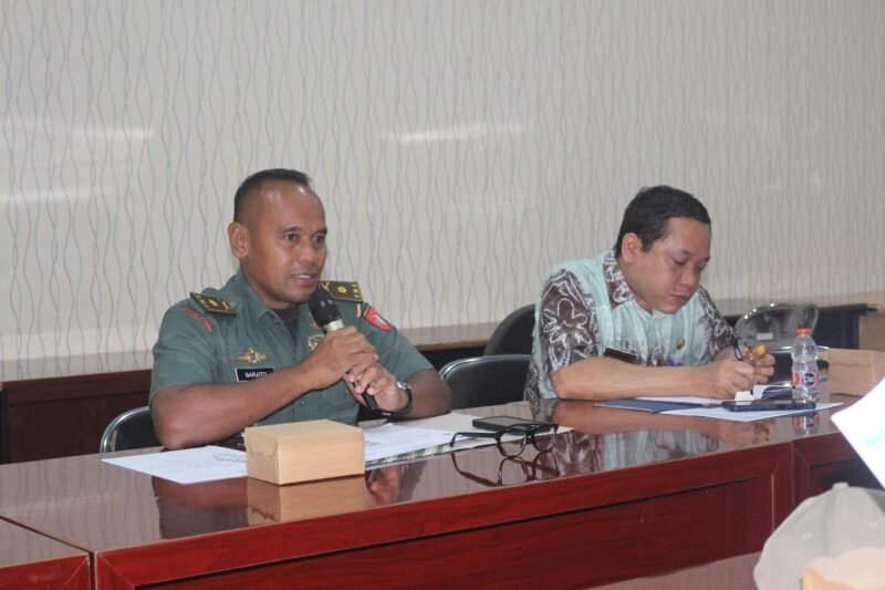 Kasdim 1009/Tla Menghadiri Rakor Pendataan Lahan Rencana Pembangunan Gerai Koperasi Merah Putih