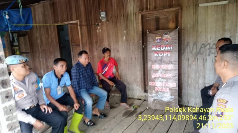 Gelar Jumat Curhat, Polsek Kahayan Kuala dengarkan Keluhan dan Harapan Masyarakat Desa Bahaur hilir Kec.Kahayan Kuala
