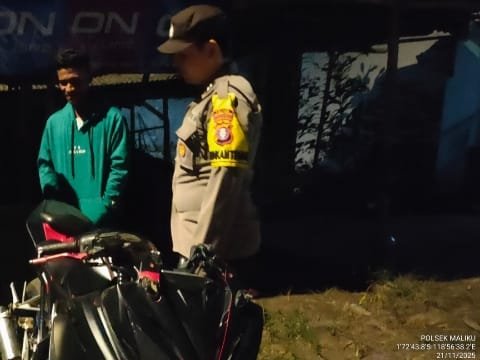 Polsek Maliku Laksanakan KRYD di Wilayah Hukumnya