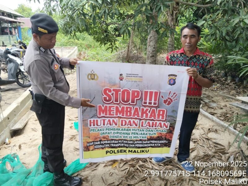 Mengantisipasi Karhutla, Ini Yang Dilakukan Personil Polsek Maliku