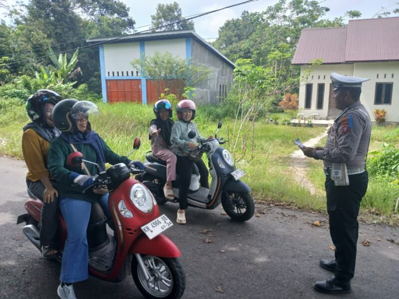 Satlantas Polres Pulang Pisau Sampaikan Himbauan Kamseltibcarlantas