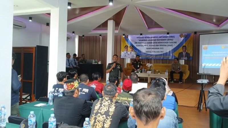 Dandim 1008/Tabalong Jadi Narasumber Sosialisasi Ormas Kabupaten Tabalong