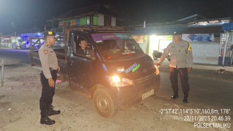 Polsek Maliku Laksanakan KRYD di Wilayah Hukumnya