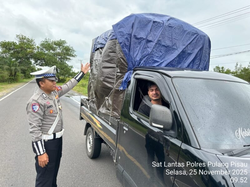 Truk Overload Jadi Target Teguran Humanis Satlantas Polres Pulang Pisau