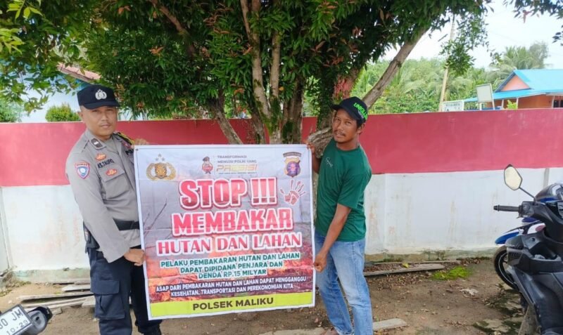 Sampaikan Imbauan Kamtibmas Kepada Masyarakat oleh Personel Polsek Maliku