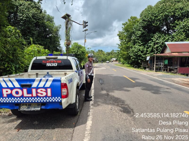 Satlantas Polres Pulang Pisau Gelar Patroli Daerah Rawan Pelanggaran dan Laka Lantas