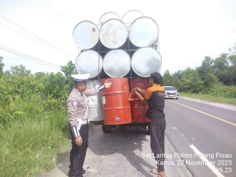 Truk Overload Jadi Target Teguran Humanis Satlantas Polres Pulang Pisau