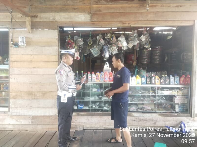 Sosialisasi Operasi Zebra Telabang 2025-Satlantas Polres Pulang Pisau Imbau Pemilik Bengkel Tidak Jual dan Memasang Knalpot Brong