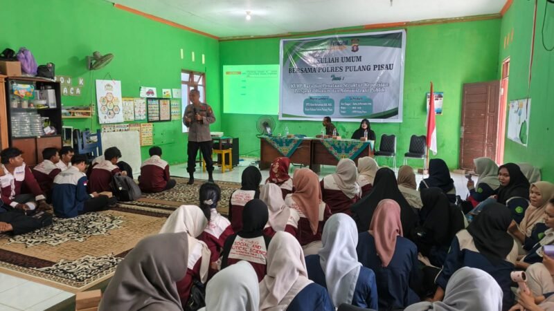 Polres Pulang Pisau Gelar Kuliah Umum Hukum, 60 Mahasiswa UMPR Antusias Pelajari KUHP Baru