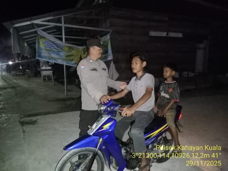 Polsek Kahayan Kuala giat KRYD berupa Patroli Kamtibmas guna Cegah Kriminalitas & Premanisme