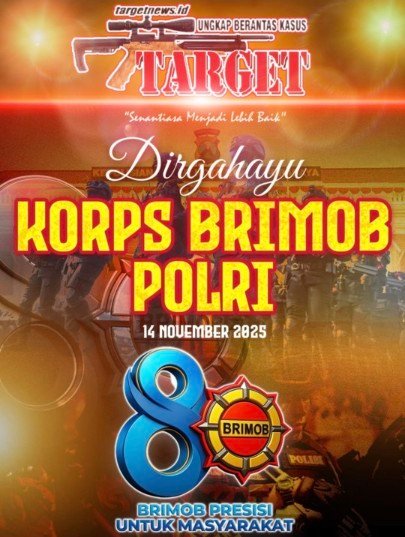 TargetNews.id/H.Niman A- A- Ach. Budiono Ansor Bokori, melalui TargetNews.id menyampaikan ucapan selamat serta apresiasi kepada Korps Brimob Polri atas dedikasi dan pengabdiannya dalam menjaga keamanan serta ketertiban nasional. TargetNews.id/H.Niman