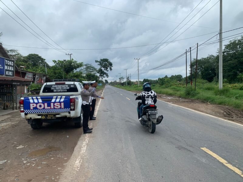 Satlantas Polres Pulang Pisau Gelar Patroli Daerah Rawan Pelanggaran dan Laka Lantas
