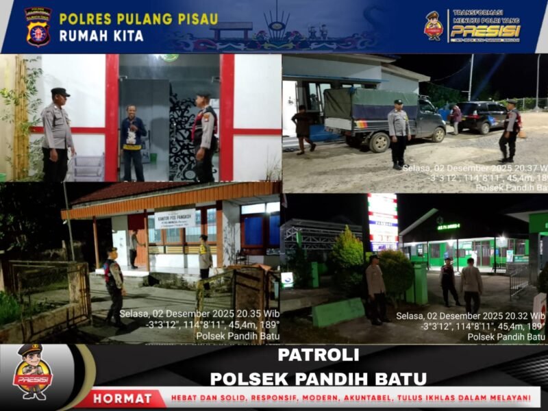 Rutinitas kegiatan Malam hari Personil Polsek Pandih Batu lakukan KRYD kamtibmas guna cegah terjadinya bahaya tindak kejahatan, Kali ini dengan sasaran Objek Vital dan fasilitas Umum juga daerah rawan Kejahatan, guna cipta Sitkamtibmas yang aman terkendali