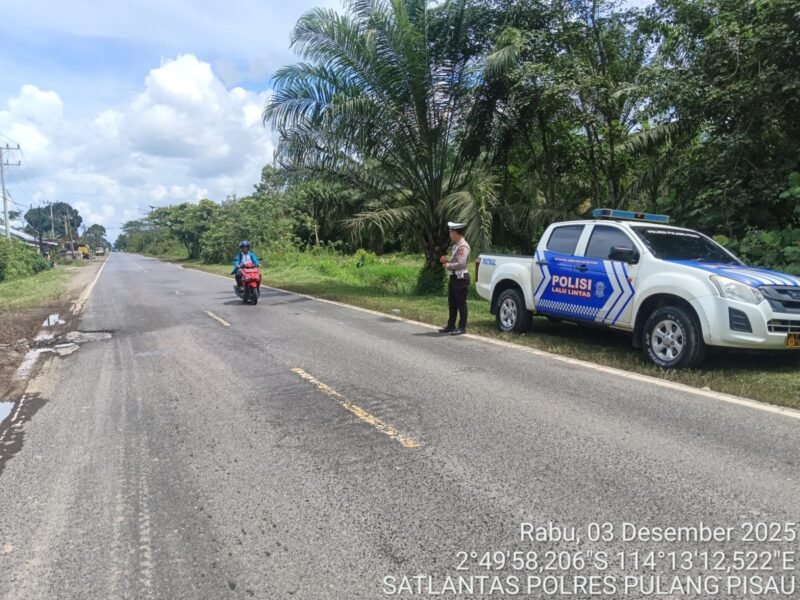 Satlantas Polres Pulang Pisau Gelar Patroli Daerah Rawan Pelanggaran dan Laka Lantas