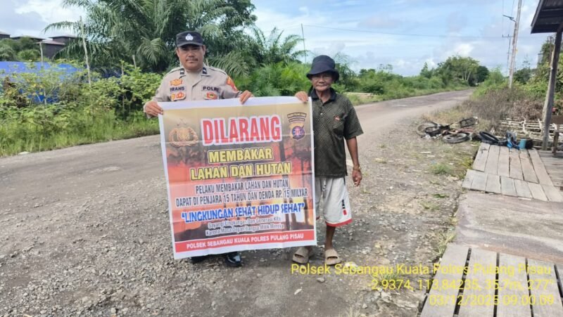 Polsek Sebangau Kuala Laksanakan Sosialisasi Karhutla