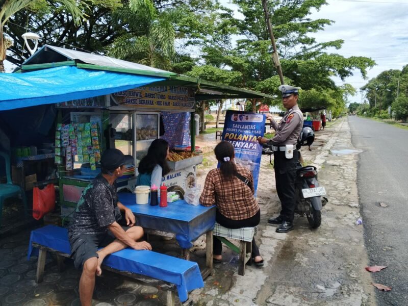 Program Polantas Menyapa, Satlantas Polres Pulang Pisau Berikan Edukasi Keselamatan