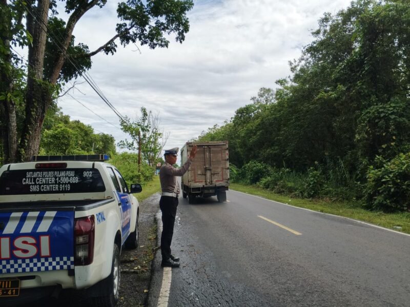 Satlantas Polres Pulang Pisau Gelar Patroli Daerah Rawan Pelanggaran dan Laka Lantas