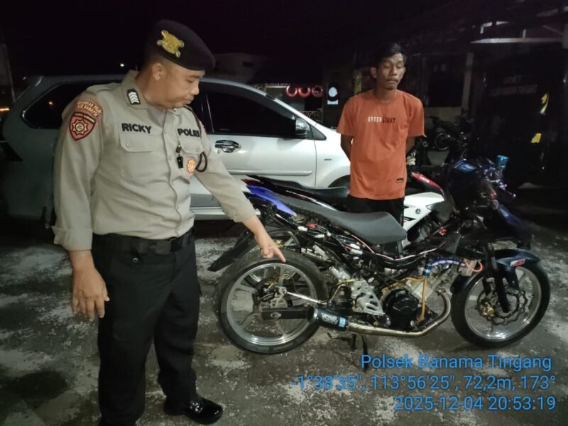 Atasi Kebisingan, Polsek Banting Gencarkan Razia Kendaraan Berknalpot Tidak Standar