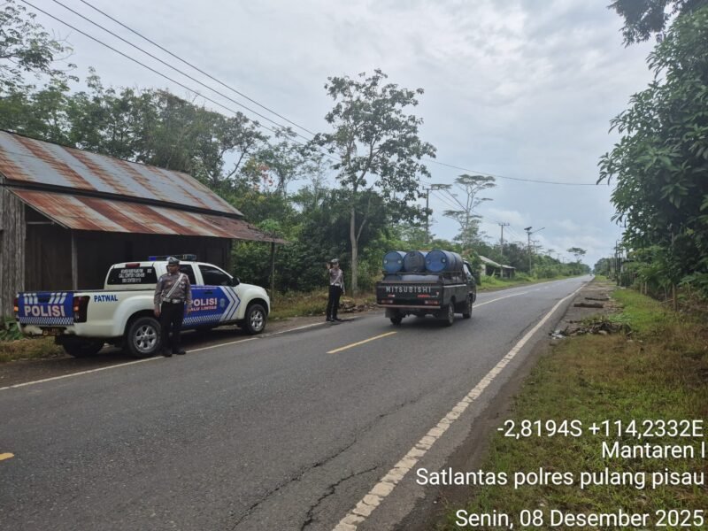 Sat Lantas Polres Pulang Pisau Lakukan Patroli, Ciptakan Situasi Aman dan Kondusif