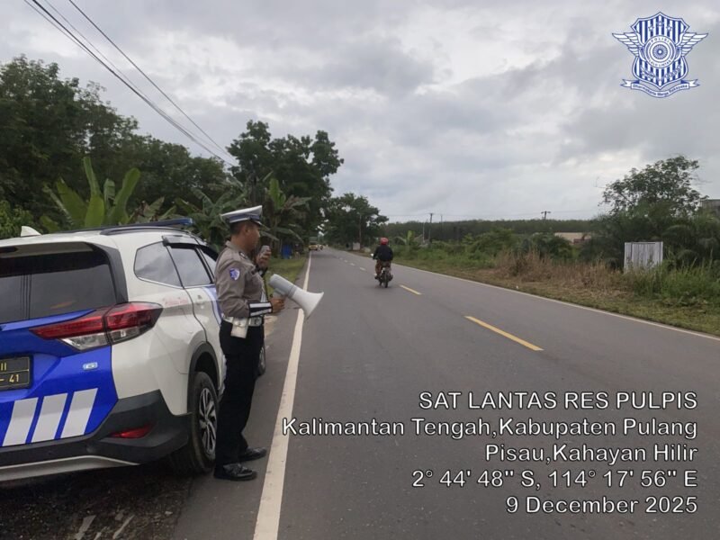 Personel Satlantas Polres Pulang Pisau Laksanakan Penling untuk Jaga Kondusifitas Wilayah