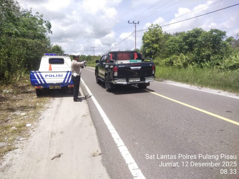 Unit Patroli Satlantas Polres Pulang Pisau Giat Patroli Wilayah Pantau Lokasi Rawan Laka Lantas