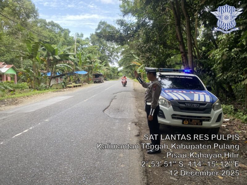 Satlantas Polres Pulang Pisau Gelar Patroli di Daerah Rawan Pelanggaran dan Laka Lantas