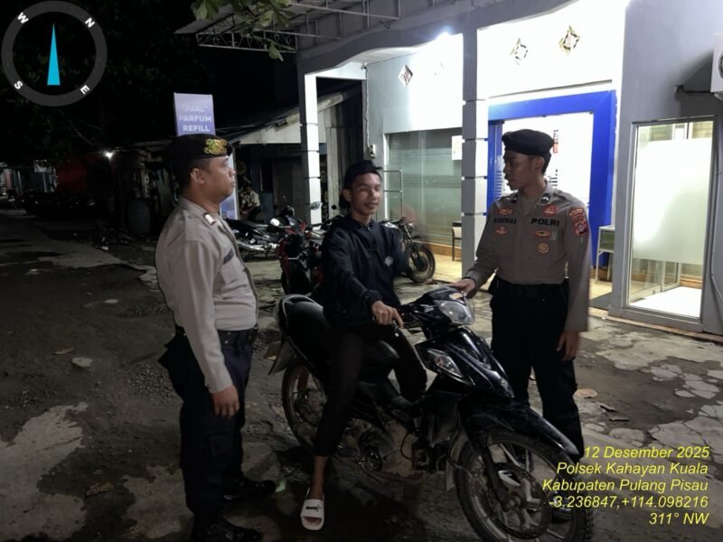 Polsek Kahayan Kuala giat KRYD berupa Patroli Kamtibmas guna Cegah Kriminalitas & Premanisme