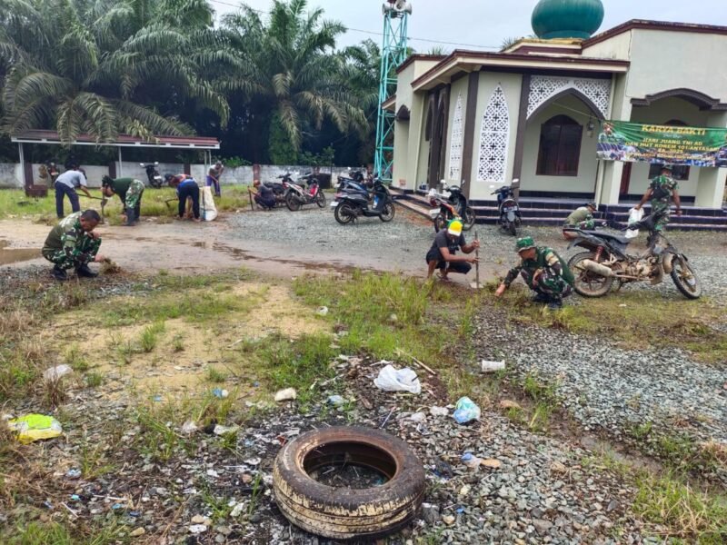 Memperingati Hari Juang TNI Ke-80 Tahun 2025 Kodim 1009/Tanah Laut Gelar Karya Bakti
