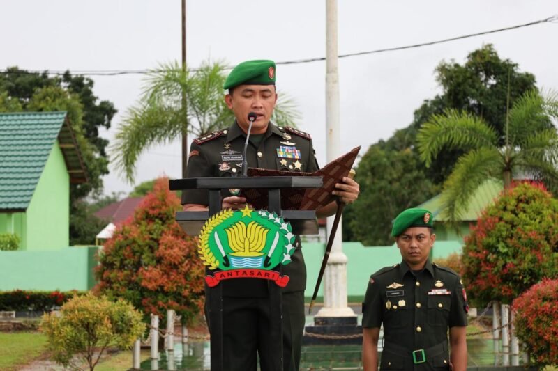 Pimpin Upacara Hari Juang TNI AD Ke-80, Dandim 1009/Tanah Laut Bacakan Amanat KASAD