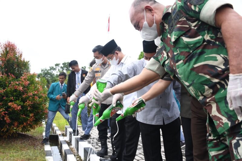 Kapolres Pulang Pisau Hadiri Pemusnahan Barang Bukti Narkotika dan Miras Ilegal