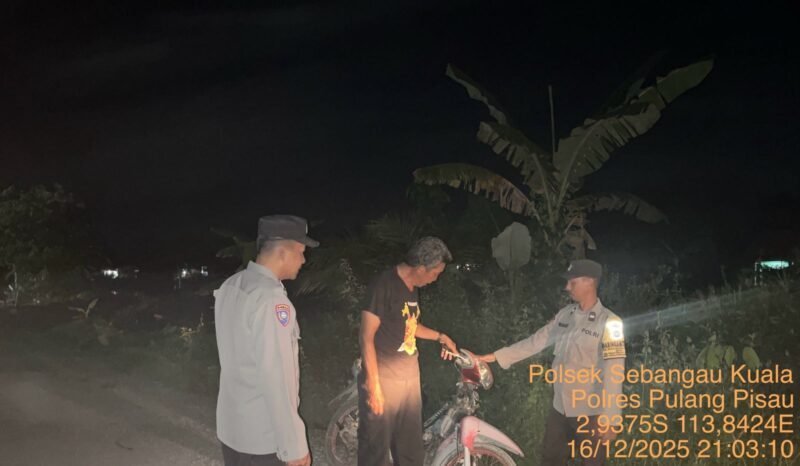 Polsek Sebangau Kuala laksanakan kegiatan KRYD di wilayah kecamatan Sebangau Kuala.