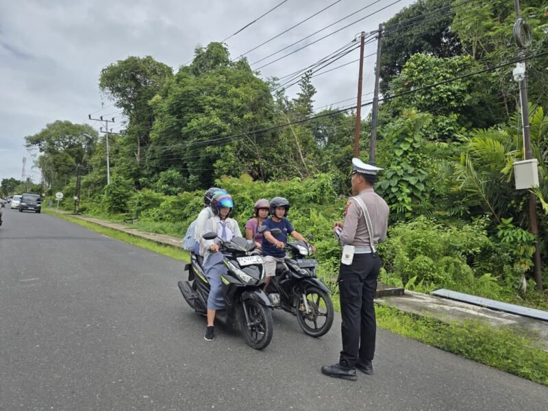 Satlantas Polres Pulang Pisau Beri Himbauan Keselamatan kepada Pengendara