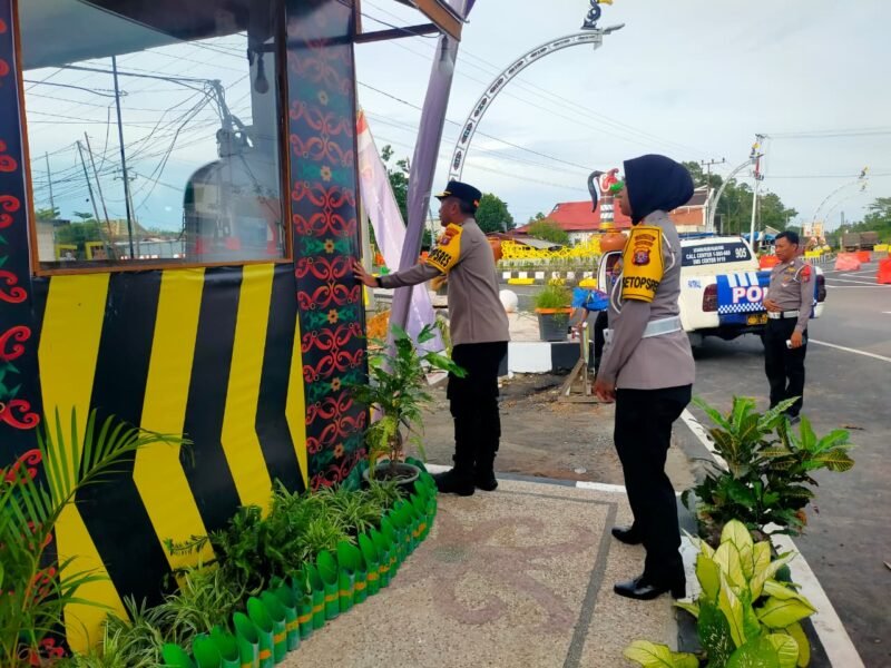 Lintas Pulang Pisau Mulai Ramai, Kapolres Cek Kesiapan Personel Pos Pengamanan Nataru