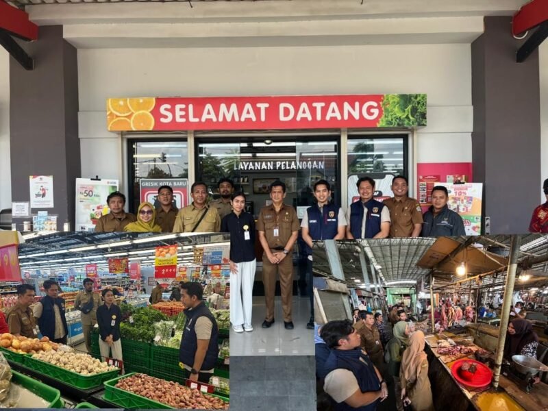 Foto: Satgas Pangan Polres Gresik Turun Langsung ke Pasar, Jamin Harga Bahan Pokok Tetap Aman