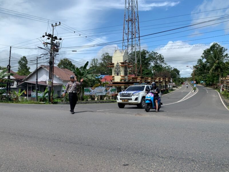 Sat Lantas Polres Pulang Pisau Laksanakan Patroli dan Pencegahan Laka Lantas di Daerah Rawan