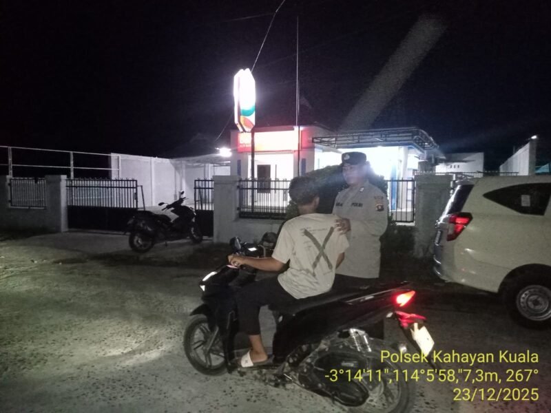 Polsek Kahayan Kuala giat KRYD berupa Patroli Kamtibmas guna Cegah Kriminalitas & Premanisme.