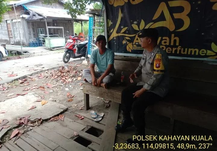 Polsek Kahayan Kuala lakukan sosialisasi kepada warga terkait Tindak Pidana Perdagangan Orang