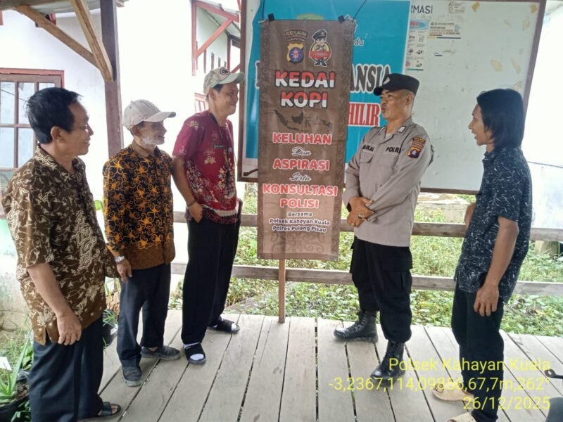 Gelar Jumat Curhat, Polsek Kahayan Kuala dengarkan Keluhan dan Harapan Masyarakat Desa Bahaur hilir Kec.Kahayan Kuala
