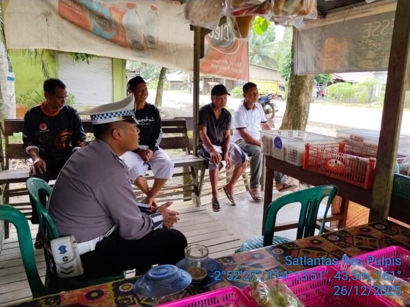 Pererat Sinergi, Satlantas Polres Pulang Pisau Menyapa Masyarakat Kamtibmas Polres Pulang Pisau