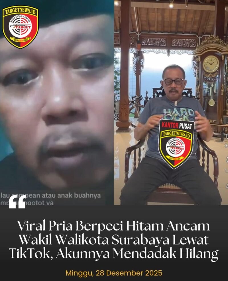 Foto: VIRAL PRIA BERPECI HITAM ACAM WALIKOTA SURABAYA LEWAT TIKTOK AKUNYA MENDADAK HILANG