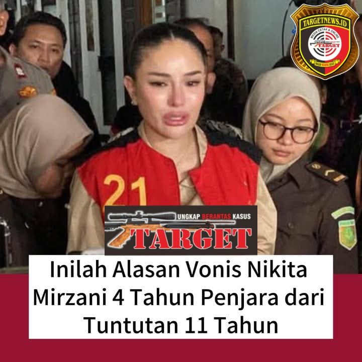 Foto: Nikita Mirzani 4 Tahun Penjara dari Tuntuan 11 Tahun