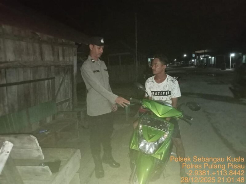 Polsek Sebangau Kuala laksanakan kegiatan KRYD di wilayah kecamatan Sebangau Kuala.