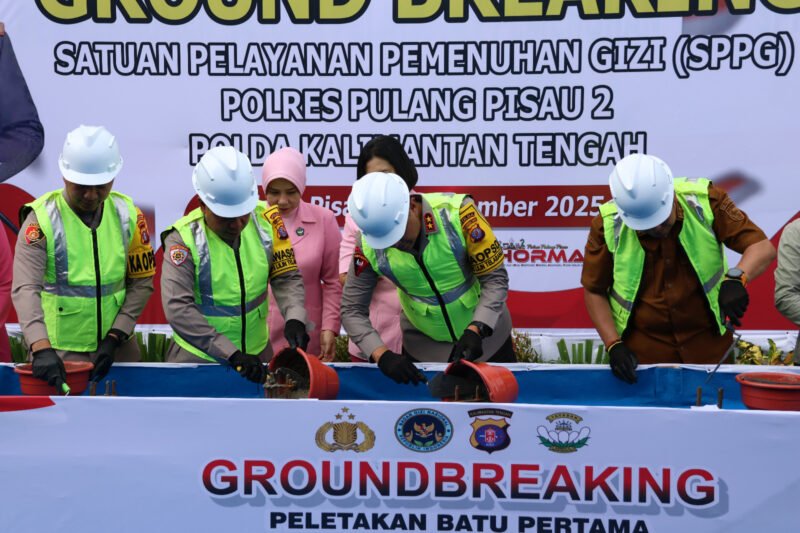 Kapolda Kalteng Groundbreaking SPPG 2 Polres Pulang Pisau, Perkuat Program Makan Bergizi Gratis