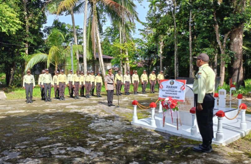 Peringati HUT Satpam ke-45, Polres Pulang Pisau Ziarah ke TMP HM Sanusi: Serap Semangat Juang untuk Kamtibmas