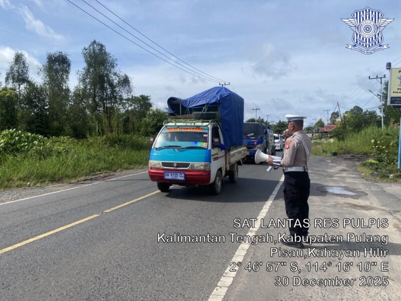 Himbau Kamseltibcarlantas, Satlantas Lakukan Penling di Kota Pulang Pisau