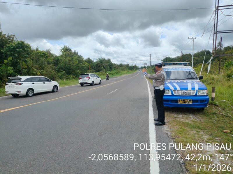 Tekan Angka Kecelakaan, Satlantas Polres Pulang Pisau Intensifkan Patroli di Jalur Rawan Laka